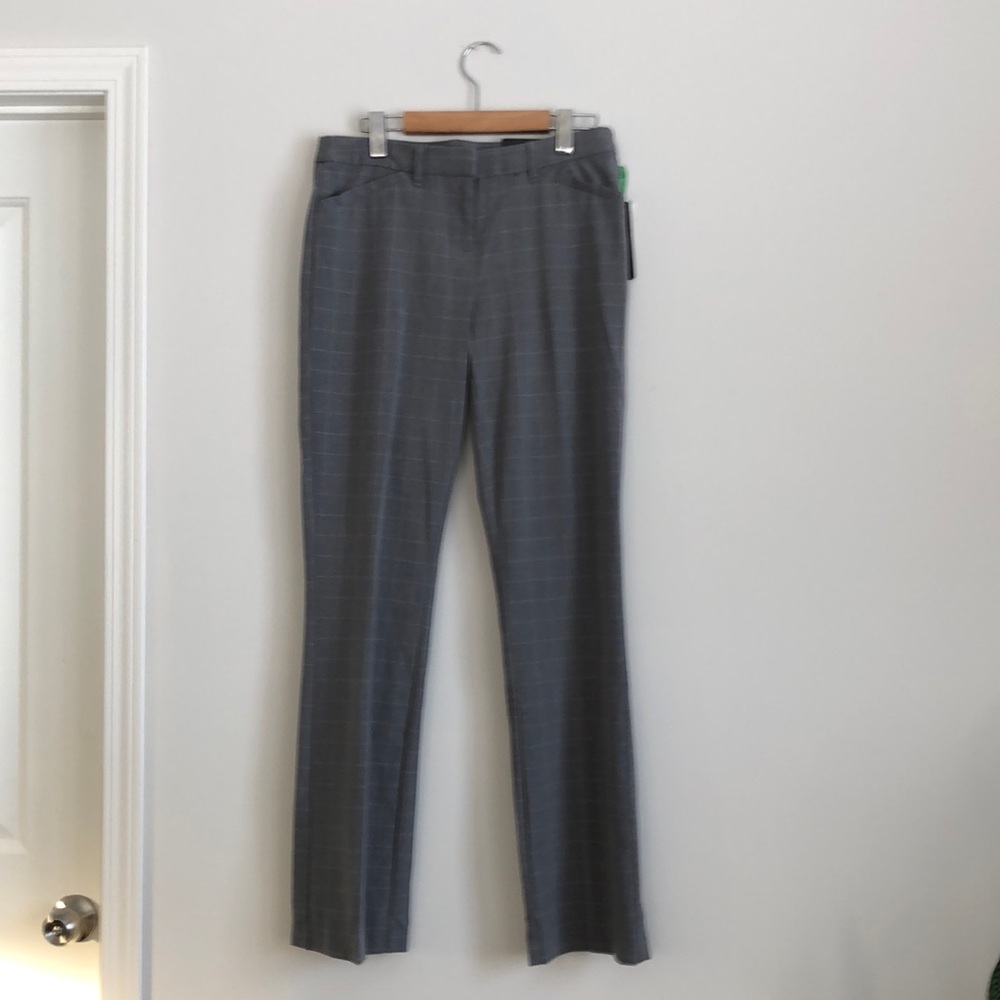 NWT Leighton grey plaid lightweight dress pants size 7